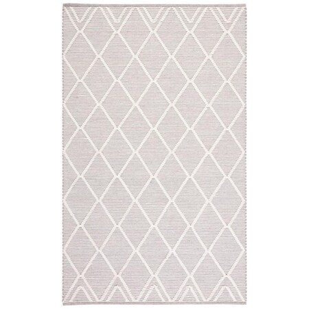 Safavieh 8 x 10 ft. Natura Rectangle Hand Woven Rug Grey & Ivory NAT832F-8